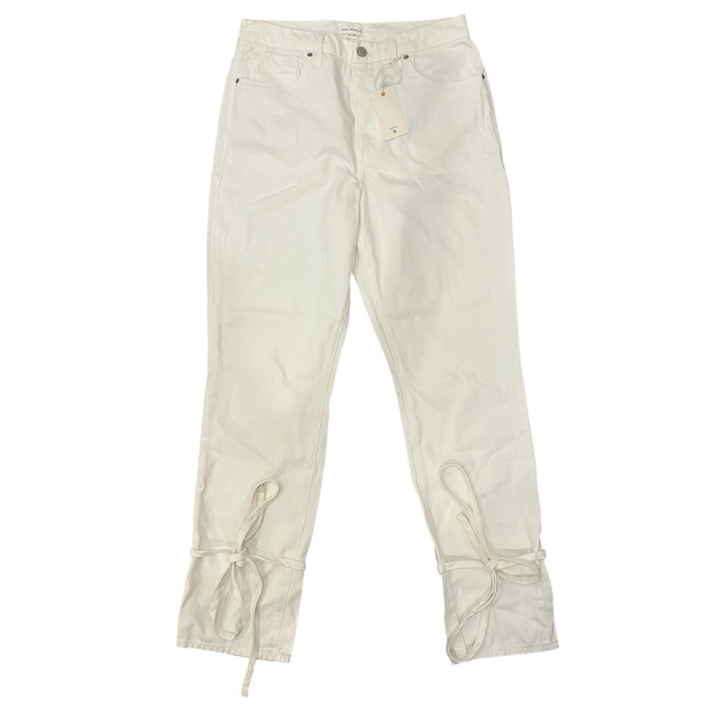 Good American White Good Boy Ankle Wrap Jeans Size 10 NWT - Picture 2 of 9